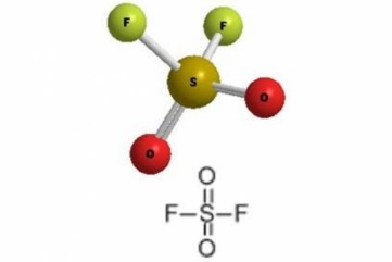 Struktur molekul gas sulfuryl fluoride